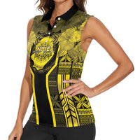 Niue The Rock Women Sleeveless Polo Shirt The Island Of The Uga LT05 - Polynesian Pride