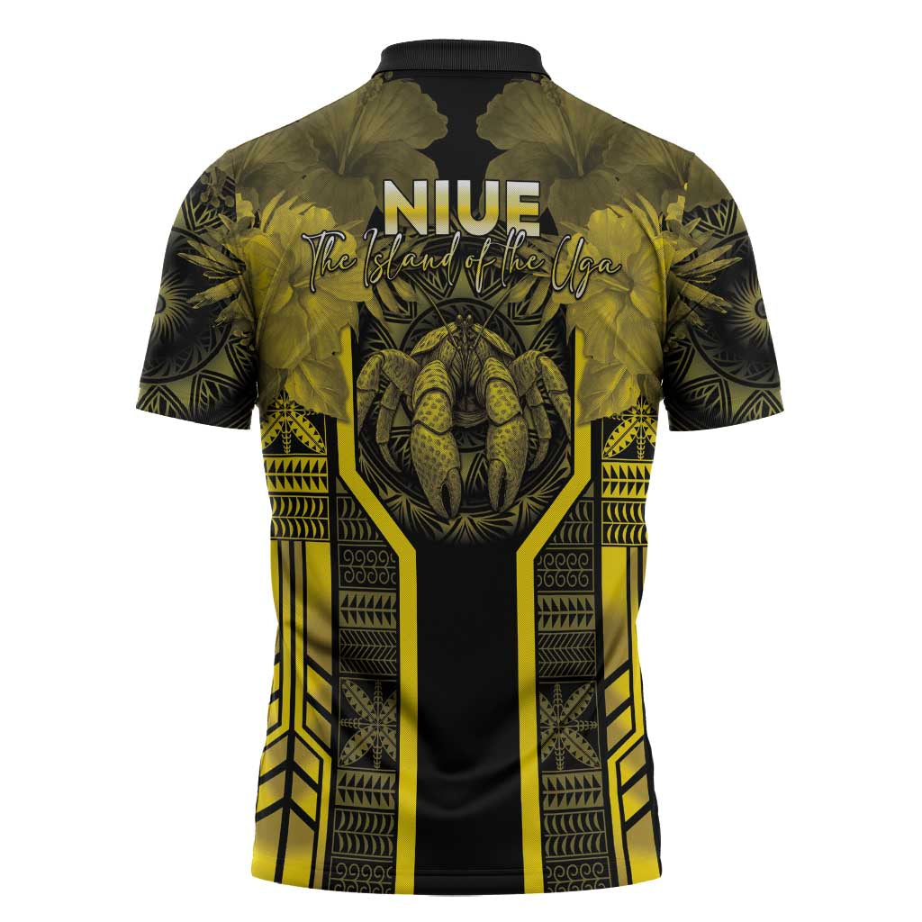 Niue The Rock Zipper Polo Shirt The Island Of The Uga LT05 - Polynesian Pride