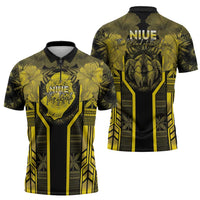 Niue The Rock Zipper Polo Shirt The Island Of The Uga LT05 - Polynesian Pride