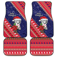 Guam Christmas Car Mats Felis Nabidat Guaman Seal With Poinsettia LT05 - Polynesian Pride
