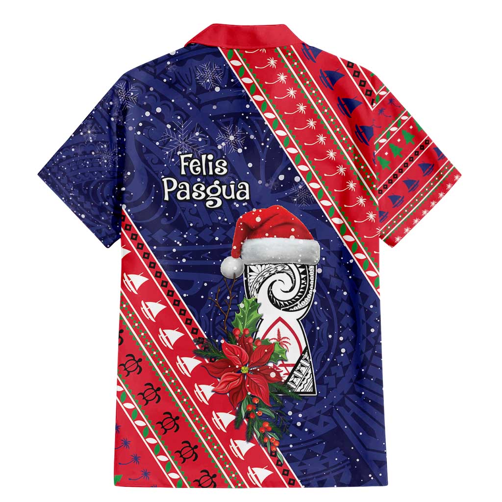 Guam Christmas Family Matching Mermaid Dress and Hawaiian Shirt Felis Nabidat Guaman Seal With Poinsettia LT05 - Polynesian Pride