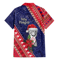 Guam Christmas Family Matching Mermaid Dress and Hawaiian Shirt Felis Nabidat Guaman Seal With Poinsettia LT05 - Polynesian Pride