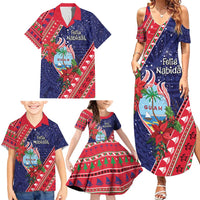 Guam Christmas Family Matching Summer Maxi Dress and Hawaiian Shirt Felis Nabidat Guaman Seal With Poinsettia LT05 - Polynesian Pride