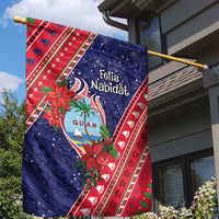 Guam Christmas Garden Flag Felis Nabidat Guaman Seal With Poinsettia LT05 - Polynesian Pride