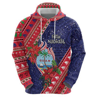 Guam Christmas Hoodie Felis Nabidat Guaman Seal With Poinsettia LT05 - Polynesian Pride