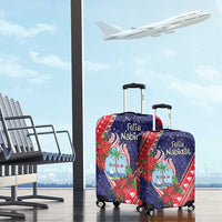 Guam Christmas Luggage Cover Felis Nabidat Guaman Seal With Poinsettia LT05 - Polynesian Pride