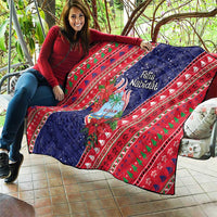 Guam Christmas Quilt Felis Nabidat Guaman Seal With Poinsettia LT05 - Polynesian Pride
