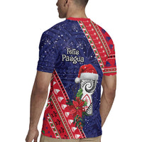 Guam Christmas Rugby Jersey Felis Nabidat Guaman Seal With Poinsettia LT05 - Polynesian Pride