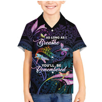 Personalised Polynesia Memorial Family Matching Mermaid Dress and Hawaiian Shirt Always Remembered Dragonfly Polynesian Style LT05 Son's Shirt Colorful - Polynesian Pride
