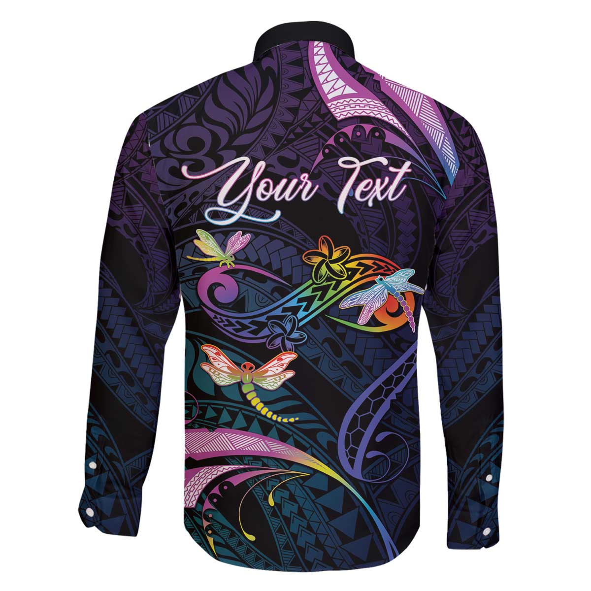 Personalised Polynesia Memorial Family Matching Off The Shoulder Long Sleeve Dress and Hawaiian Shirt Always Remembered Dragonfly Polynesian Style LT05 - Polynesian Pride