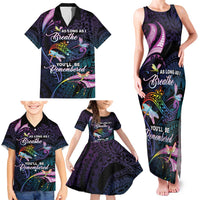 Personalised Polynesia Memorial Family Matching Tank Maxi Dress and Hawaiian Shirt Always Remembered Dragonfly Polynesian Style LT05 - Polynesian Pride