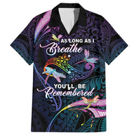 Personalised Polynesia Memorial Family Matching Tank Maxi Dress and Hawaiian Shirt Always Remembered Dragonfly Polynesian Style LT05 Dad's Shirt - Short Sleeve Colorful - Polynesian Pride