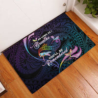 Polynesia Memorial Rubber Doormat Always Remembered Dragonfly Polynesian Style
