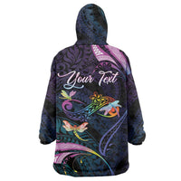 Personalised Polynesia Memorial Wearable Blanket Hoodie Always Remembered Dragonfly Polynesian Style LT05 - Polynesian Pride