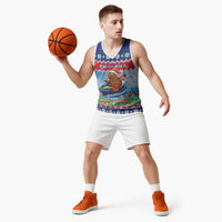 New Zealand Christmas Basketball Jersey Funny Jet Ride Kiwi Xmas LT05 - Polynesian Pride