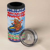 New Zealand Christmas 4 in 1 Can Cooler Tumbler Funny Jet Ride Kiwi Xmas LT05 - Polynesian Pride