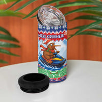 New Zealand Christmas 4 in 1 Can Cooler Tumbler Funny Jet Ride Kiwi Xmas LT05 - Polynesian Pride