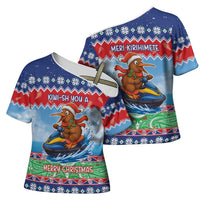 New Zealand Christmas Cross Shoulder Shirt Funny Jet Ride Kiwi Xmas LT05 - Polynesian Pride