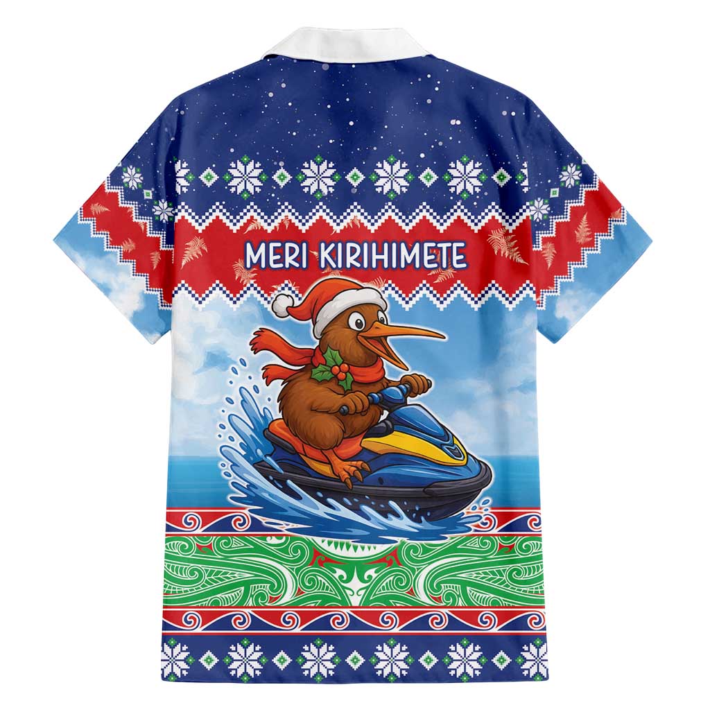New Zealand Christmas Family Matching Long Sleeve Bodycon Dress and Hawaiian Shirt Funny Jet Ride Kiwi Xmas LT05 - Polynesian Pride