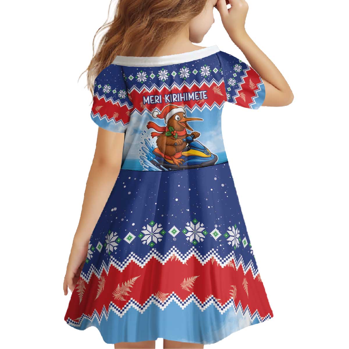 New Zealand Christmas Family Matching Off The Shoulder Long Sleeve Dress and Hawaiian Shirt Funny Jet Ride Kiwi Xmas LT05 - Polynesian Pride