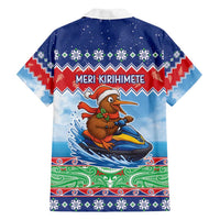 New Zealand Christmas Family Matching Off Shoulder Short Dress and Hawaiian Shirt Funny Jet Ride Kiwi Xmas LT05 - Polynesian Pride
