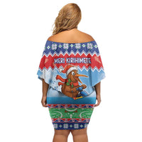 New Zealand Christmas Family Matching Off Shoulder Short Dress and Hawaiian Shirt Funny Jet Ride Kiwi Xmas LT05 - Polynesian Pride