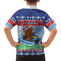 New Zealand Christmas Family Matching Puletasi and Hawaiian Shirt Funny Jet Ride Kiwi Xmas LT05 - Polynesian Pride