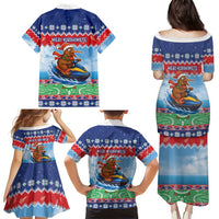 New Zealand Christmas Family Matching Puletasi and Hawaiian Shirt Funny Jet Ride Kiwi Xmas LT05 - Polynesian Pride