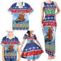 New Zealand Christmas Family Matching Tank Maxi Dress and Hawaiian Shirt Funny Jet Ride Kiwi Xmas LT05 - Polynesian Pride
