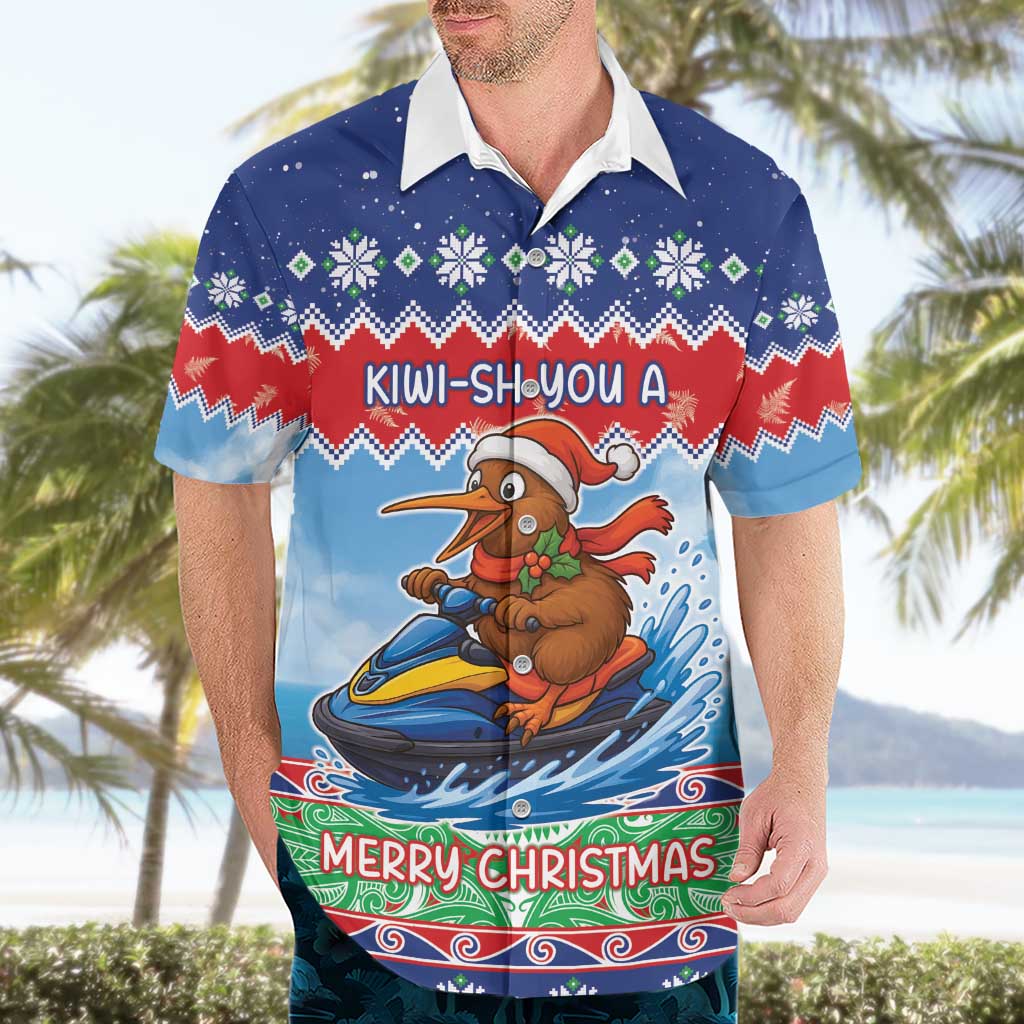 New Zealand Christmas Hawaiian Shirt Funny Jet Ride Kiwi Xmas LT05 - Polynesian Pride