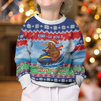 New Zealand Christmas Kid Ugly Christmas Sweater Funny Jet Ride Kiwi Xmas LT05 - Polynesian Pride
