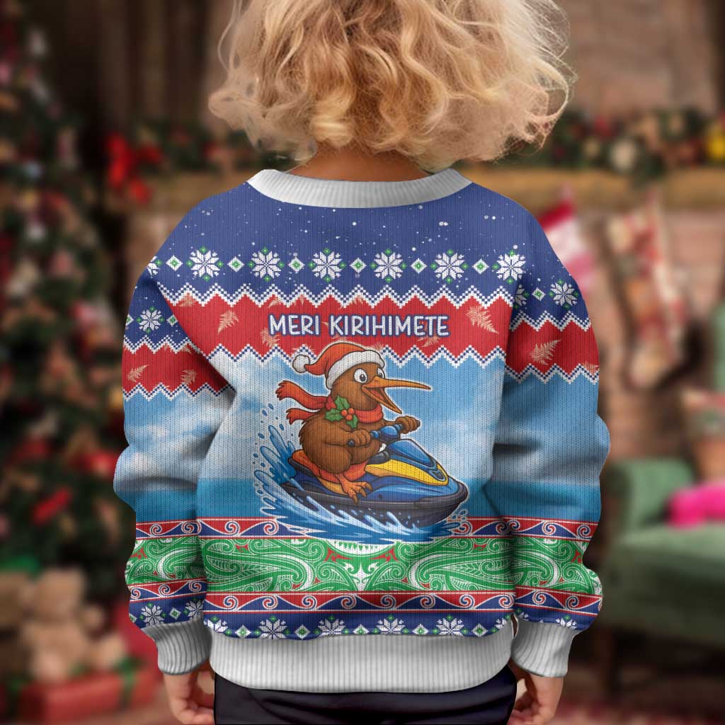 New Zealand Christmas Kid Ugly Christmas Sweater Funny Jet Ride Kiwi Xmas LT05 - Polynesian Pride
