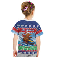 New Zealand Christmas Kid T Shirt Funny Jet Ride Kiwi Xmas LT05 - Polynesian Pride