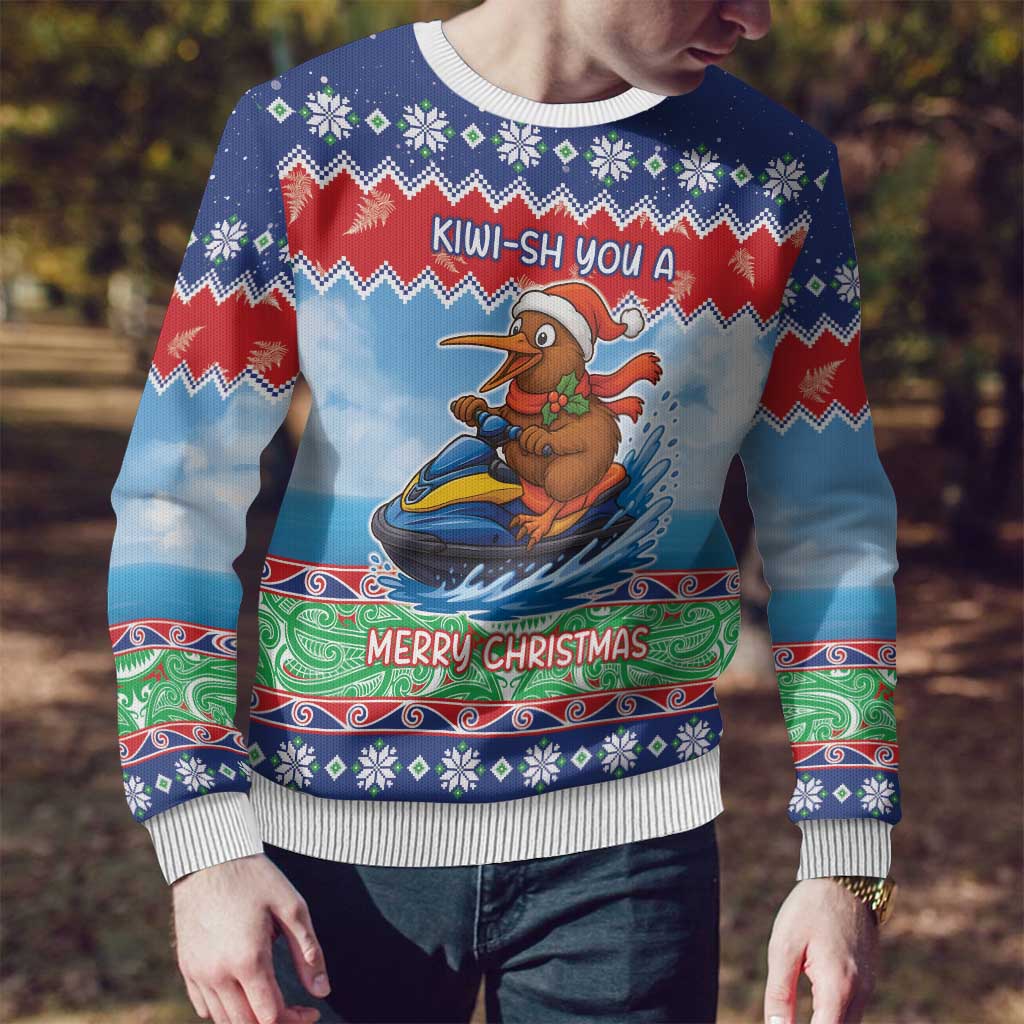 New Zealand Christmas Ugly Christmas Sweater Funny Jet Ride Kiwi Xmas LT05 - Polynesian Pride