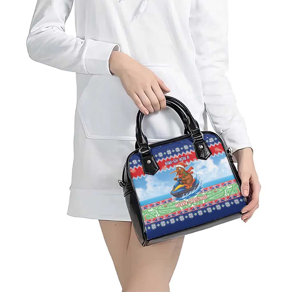 New Zealand Christmas Shoulder Handbag Funny Jet Ride Kiwi Xmas - Polynesian Pride