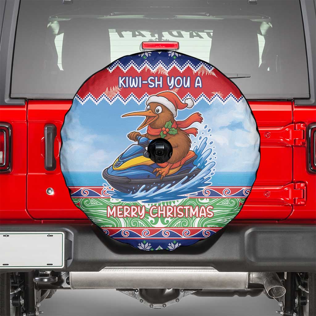 New Zealand Christmas Spare Tire Cover Funny Jet Ride Kiwi Xmas LT05 - Polynesian Pride