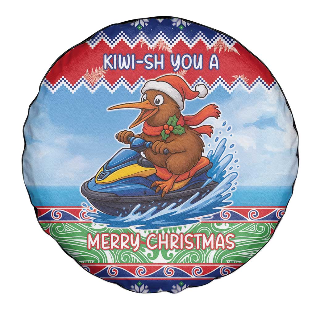 New Zealand Christmas Spare Tire Cover Funny Jet Ride Kiwi Xmas LT05 - Polynesian Pride