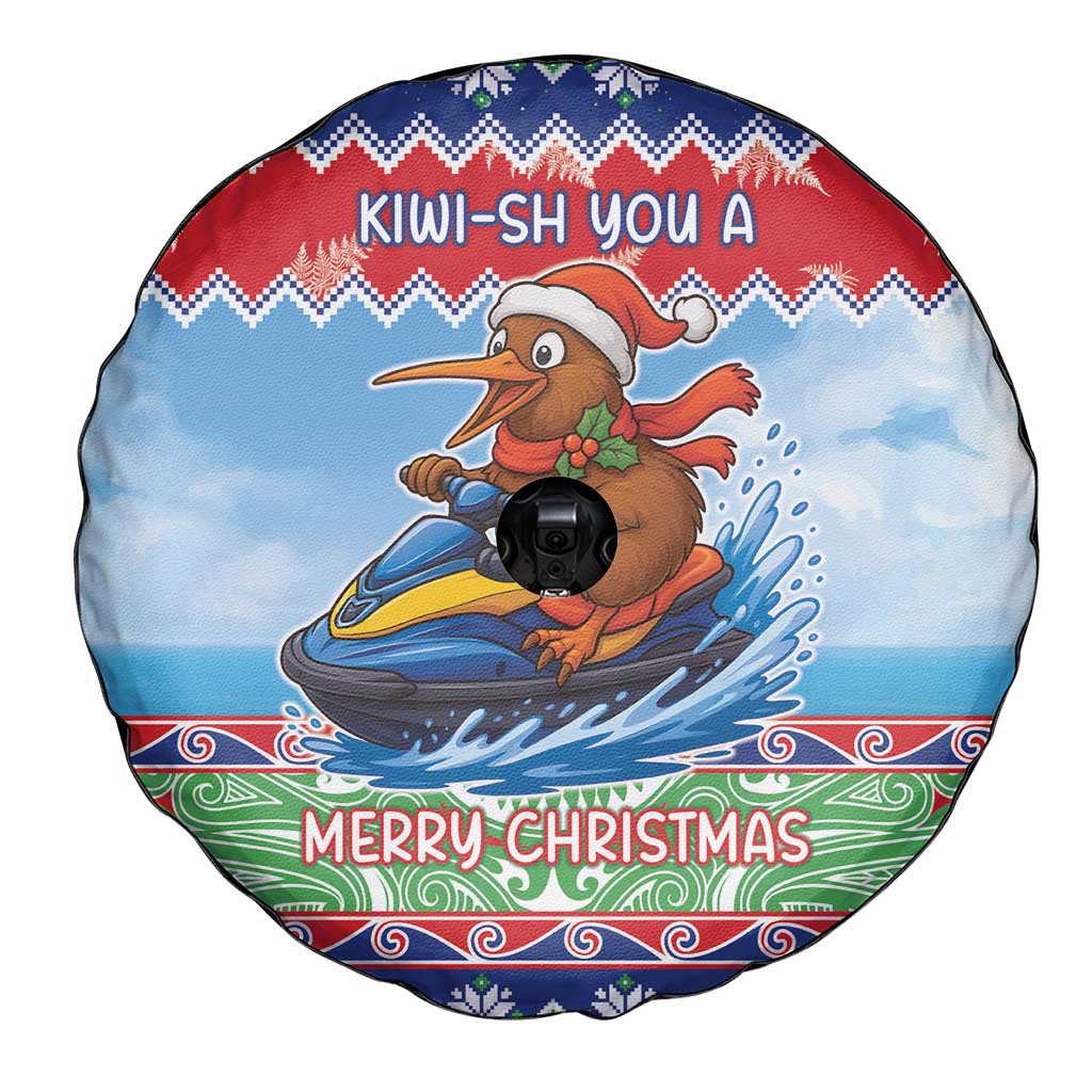 New Zealand Christmas Spare Tire Cover Funny Jet Ride Kiwi Xmas LT05 - Polynesian Pride