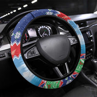New Zealand Christmas Steering Wheel Cover Funny Jet Ride Kiwi Xmas LT05 Universal Fit Blue - Polynesian Pride