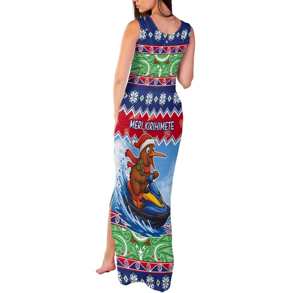 New Zealand Christmas Tank Maxi Dress Funny Jet Ride Kiwi Xmas LT05 - Polynesian Pride