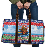 New Zealand Christmas Travel Bag Funny Jet Ride Kiwi Xmas LT05 Blue - Polynesian Pride
