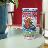 New Zealand Christmas Tumbler Cup Funny Jet Ride Kiwi Xmas LT05 - Polynesian Pride