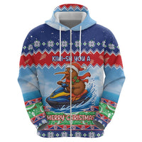 New Zealand Christmas Zip Hoodie Funny Jet Ride Kiwi Xmas LT05 - Polynesian Pride
