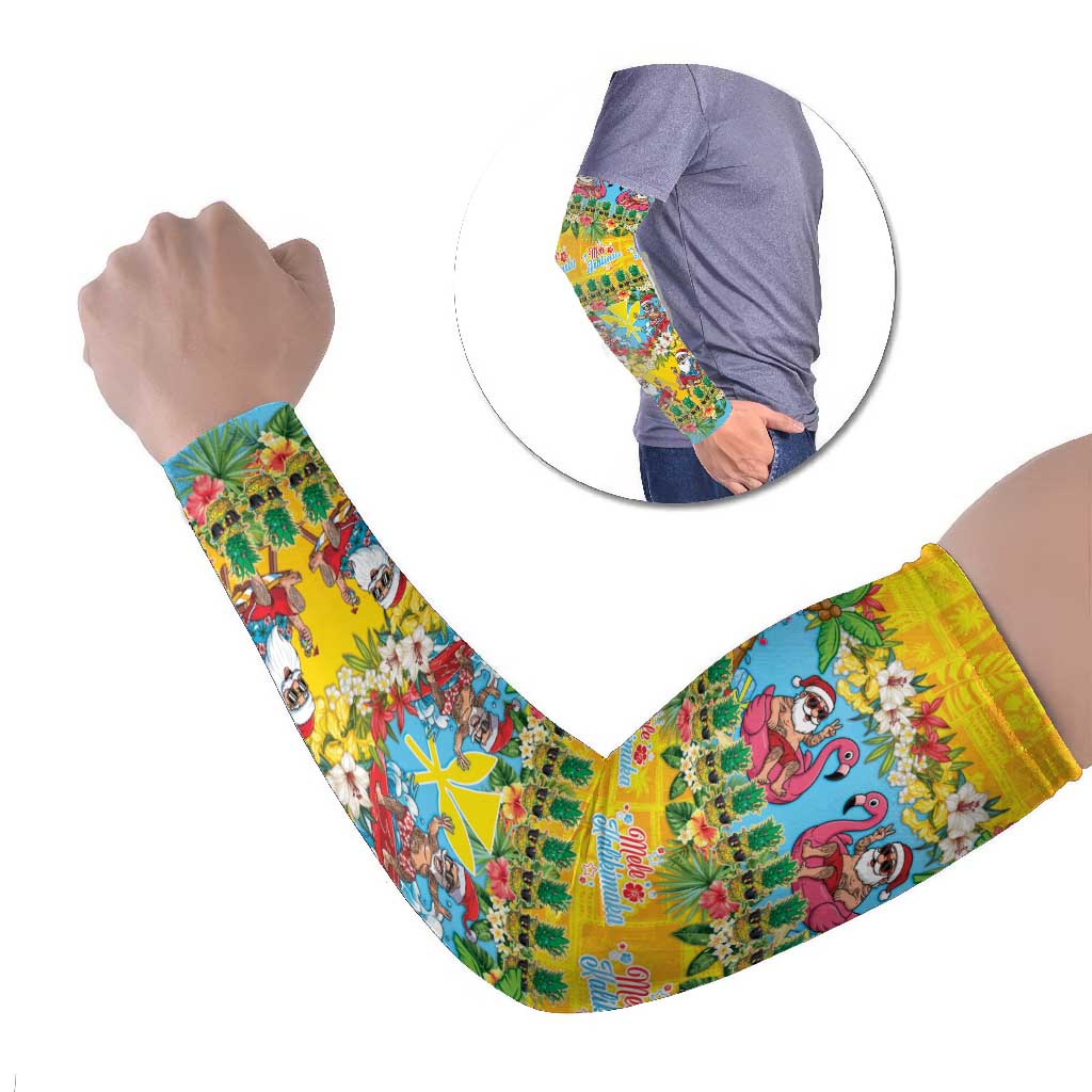 Hawaii Christmas Arm Sleeves Mele Kalikimaka Tropical Vibes - Polynesian Pride