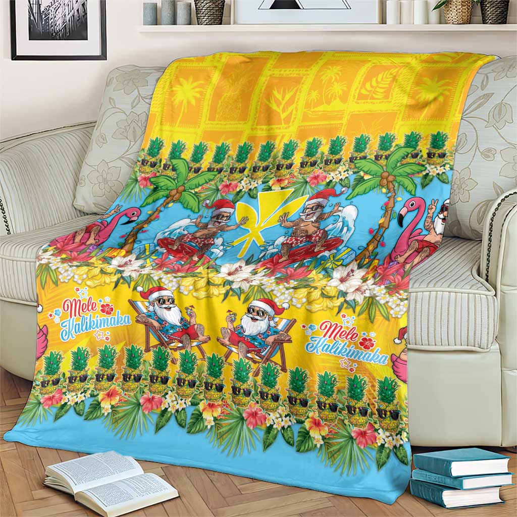 Hawaii Christmas Blanket Mele Kalikimaka Tropical Vibes - Polynesian Pride