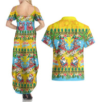 Hawaii Christmas Couples Matching Summer Maxi Dress and Hawaiian Shirt Mele Kalikimaka Tropical Vibes LT05 - Polynesian Pride