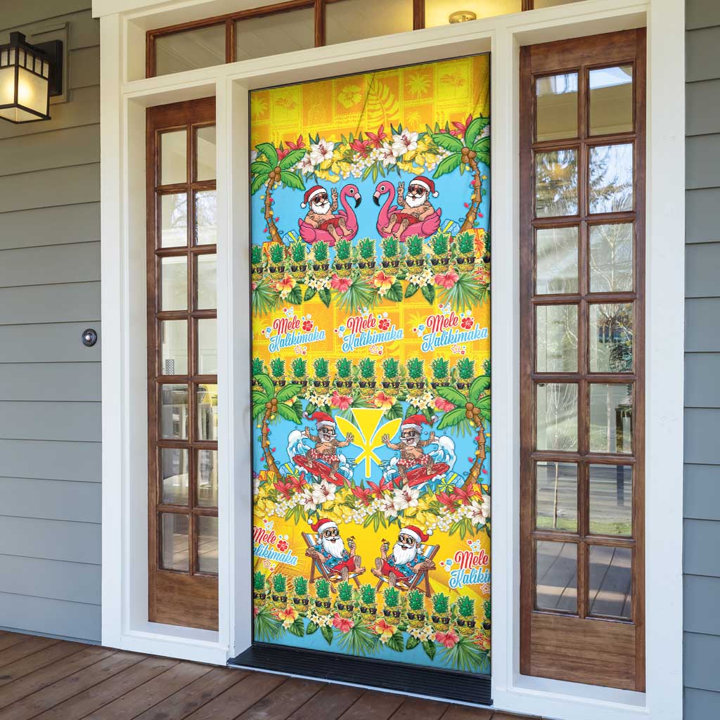 Hawaii Christmas Door Cover Mele Kalikimaka Tropical Vibes LT05 - Polynesian Pride