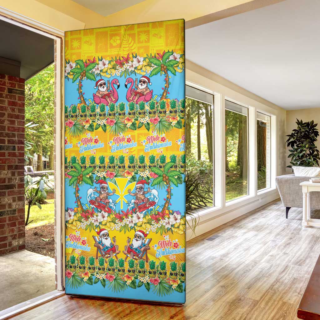Hawaii Christmas Door Cover Mele Kalikimaka Tropical Vibes LT05 - Polynesian Pride