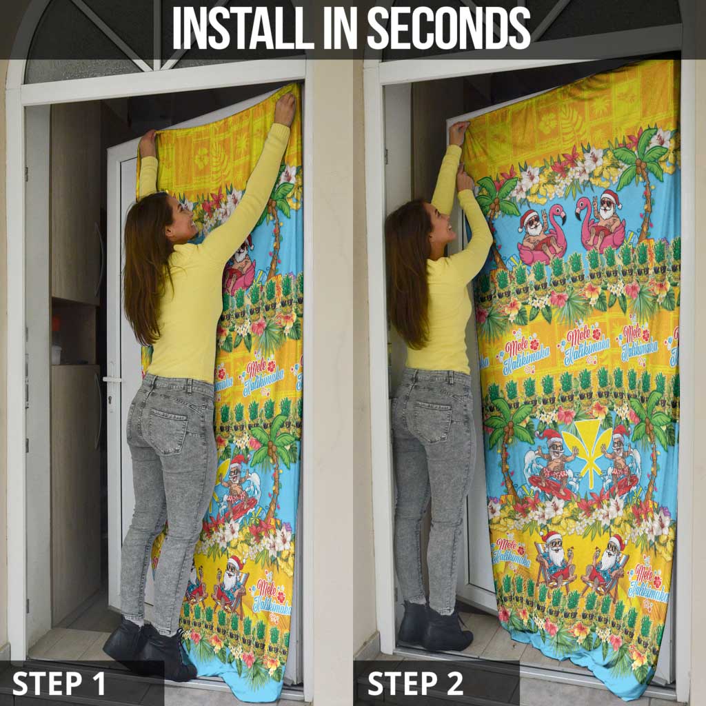 Hawaii Christmas Door Cover Mele Kalikimaka Tropical Vibes LT05 - Polynesian Pride
