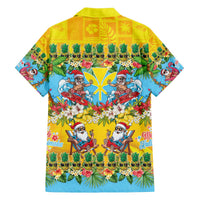 Hawaii Christmas Family Matching Off The Shoulder Long Sleeve Dress and Hawaiian Shirt Mele Kalikimaka Tropical Vibes LT05 - Polynesian Pride